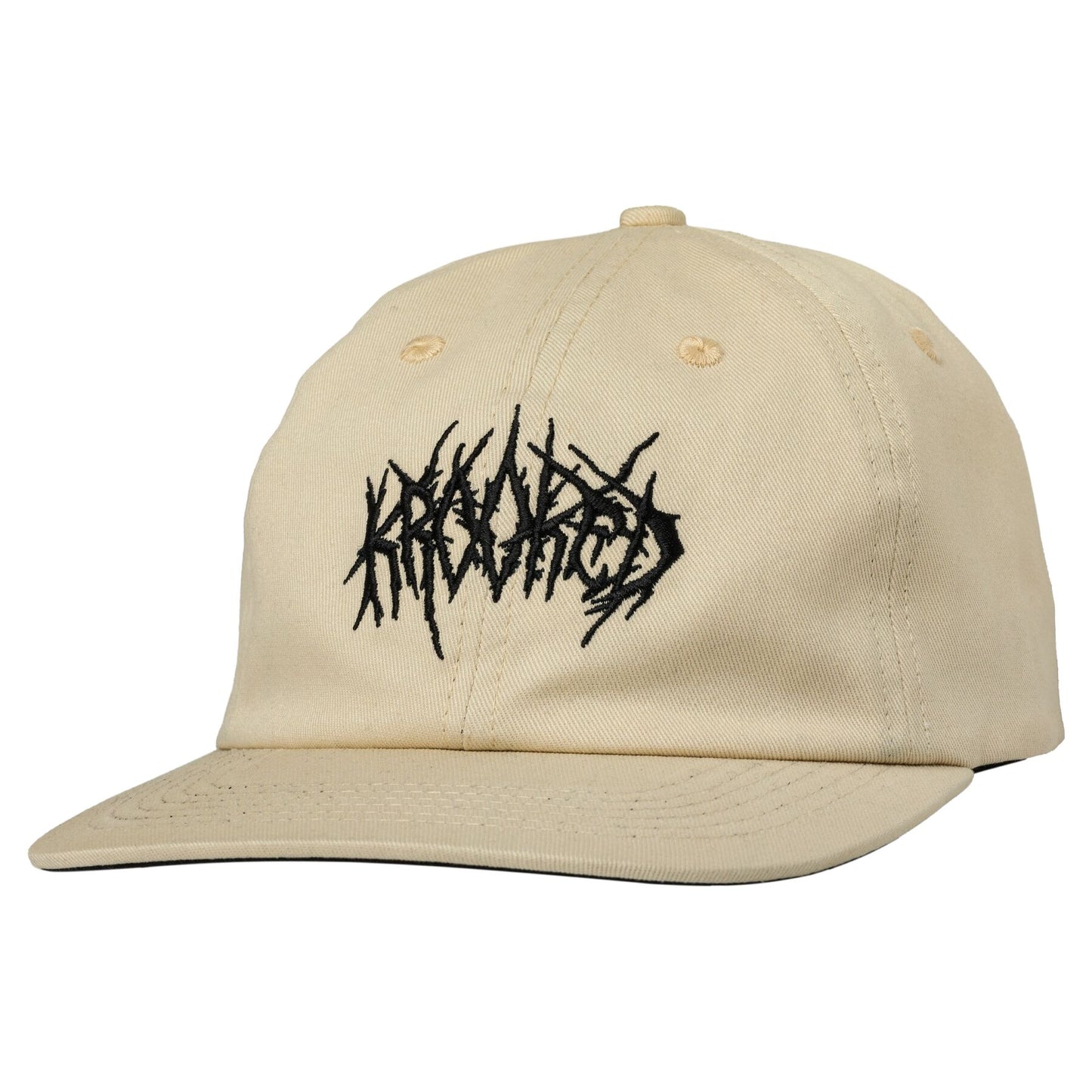 KROOKED - Necro Script Strapback Cap Off White