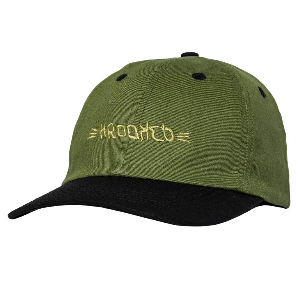 KROOKED - Brush Skript Strapback Olive/Black