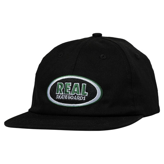 REAL - Oval Strapback Cap Black