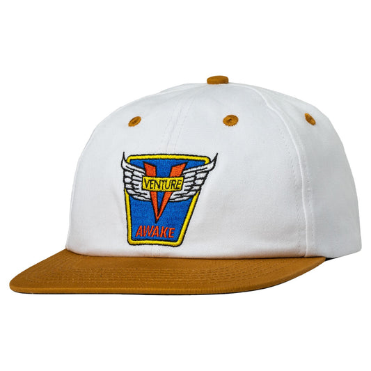 VENTURE - Emblem Strapback Cap White