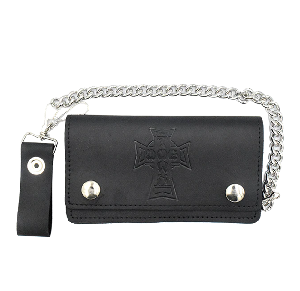 DOG TOWN - Leather Chain Wallet Black