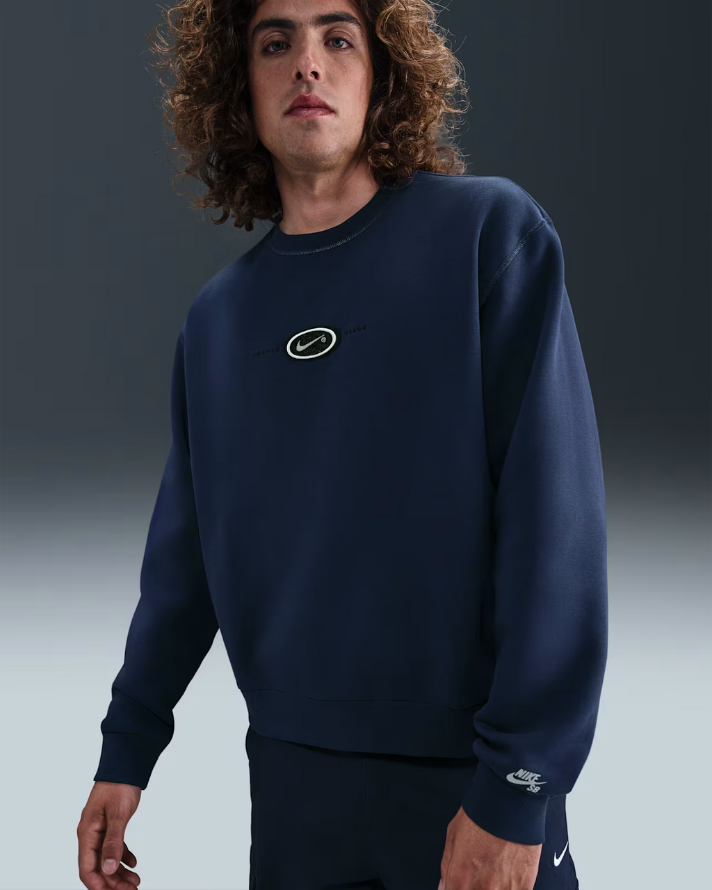 NIKE SB - Koston Fleece Skate Crew Navy