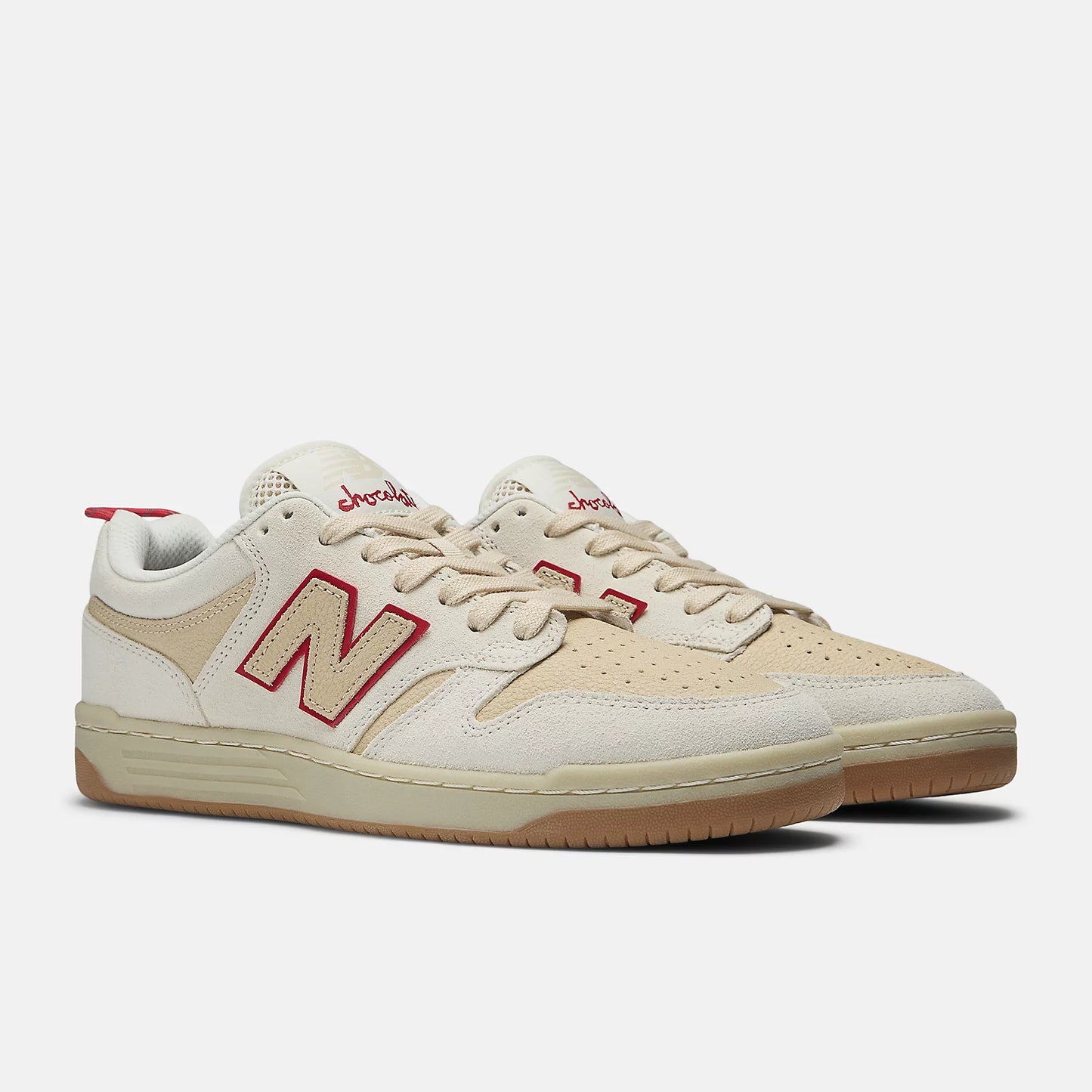 NEW BALANCE NUMERIC - 480 White/Red Chocolate Skateboards