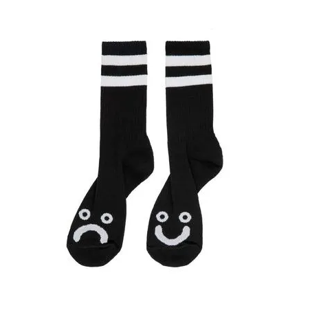 POLAR SKATE CO. Happy Sad Long Socks Black