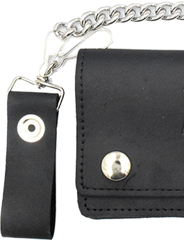 DOG TOWN - Leather Chain Wallet Black
