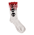 ZERO - 3 Skull Blood Socks White