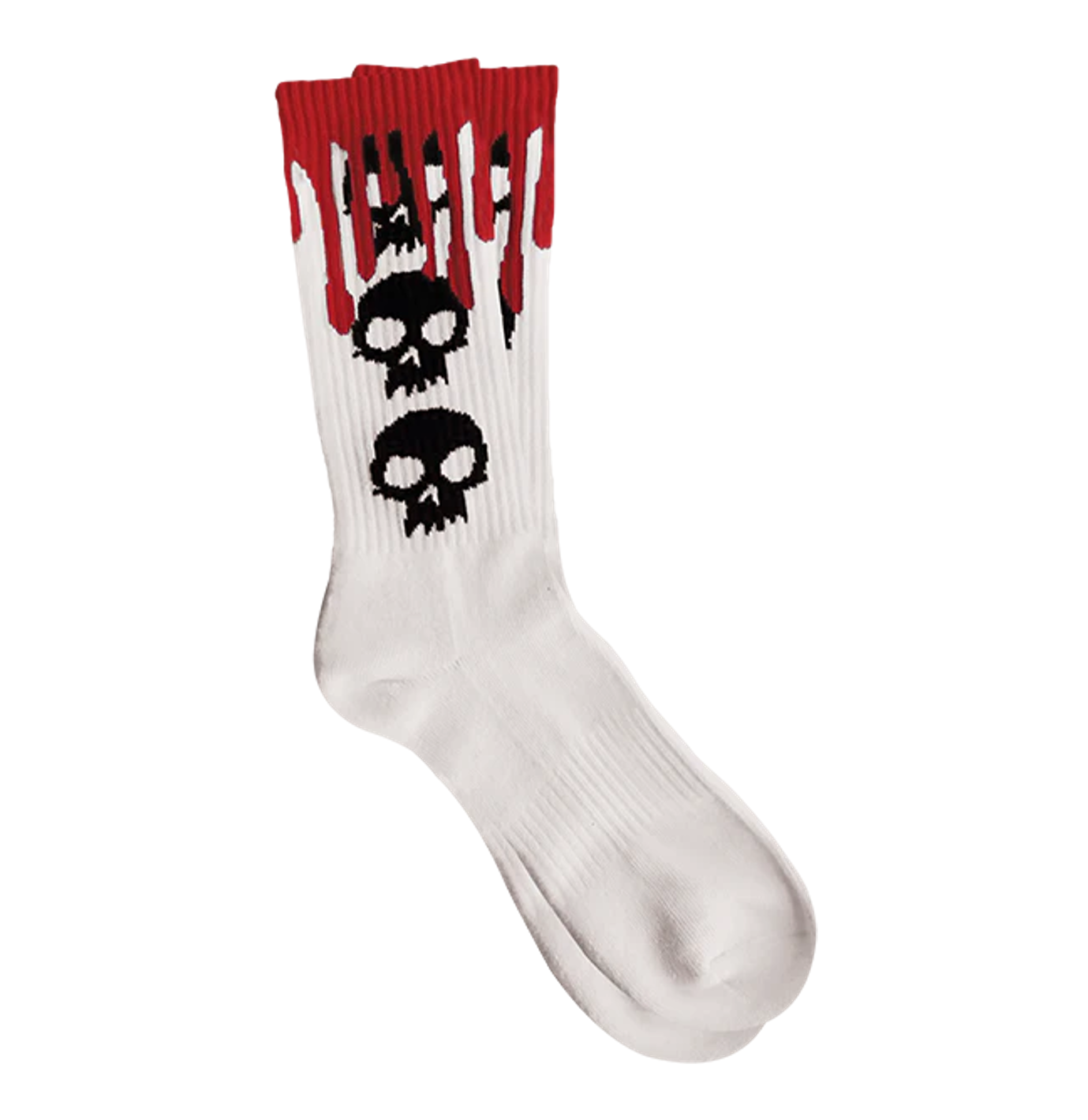 ZERO - 3 Skull Blood Socks White
