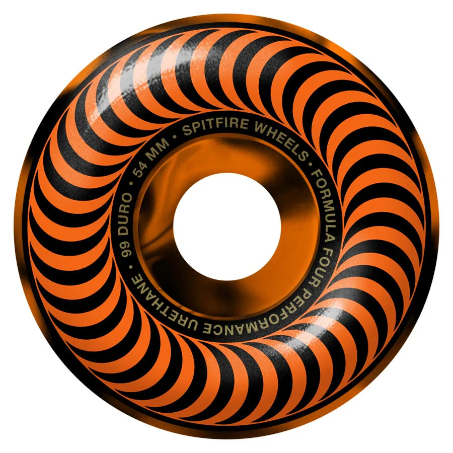 SPITFIRE - 52mm F4 Classic Black/Orange Swirl 99a