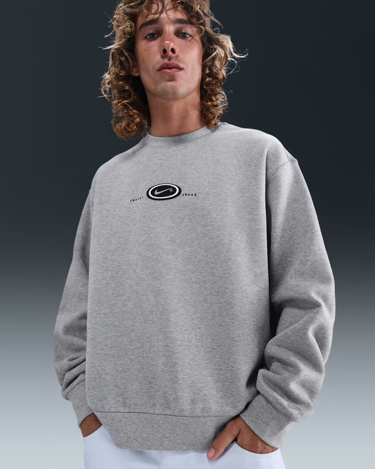 NIKE SB - Koston Fleece Skate Crew Heather Grey