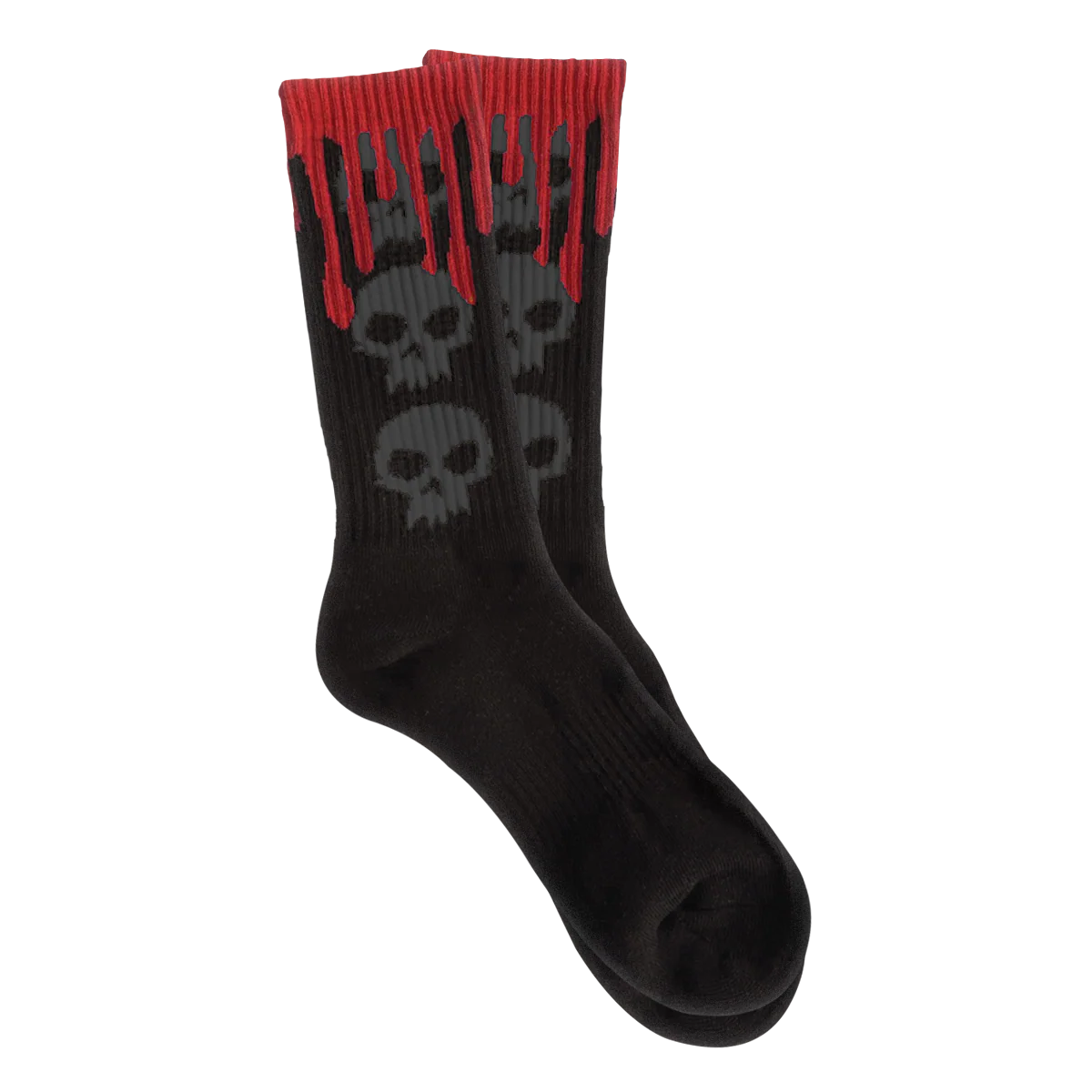 ZERO - 3 Skull Blood Socks All Black