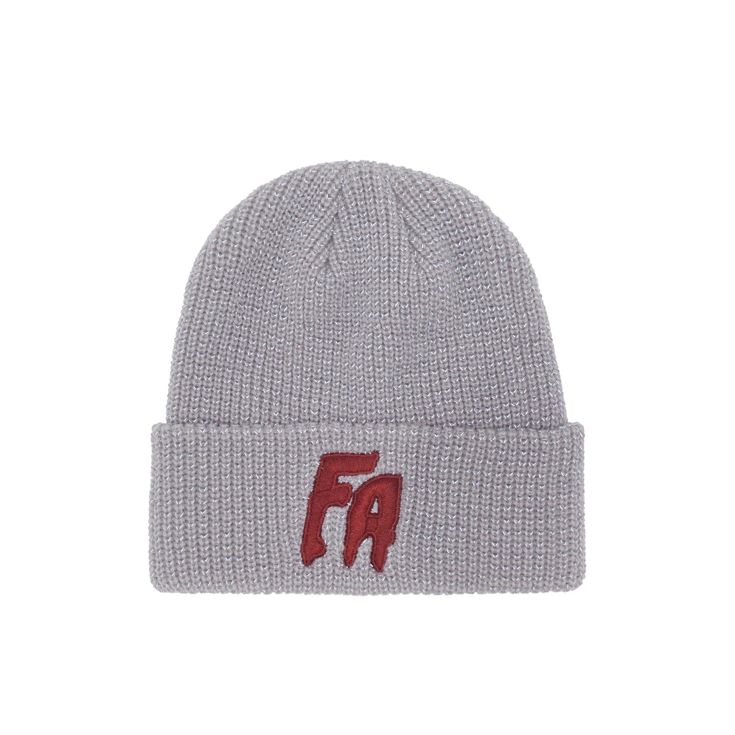 FUCKING AWESOME - Reflective Waffle Beanie Grey