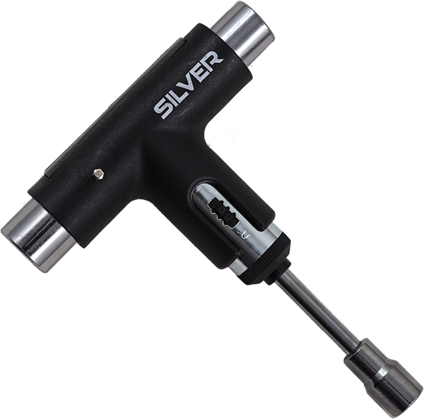 SILVER - Premium Skateboard Tool Black