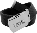 BAKER - Brand Logo Web Belt Black/Silver