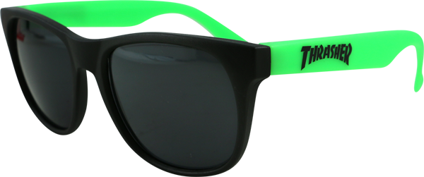 THRASHER - Logo Sunglasses Black/Green