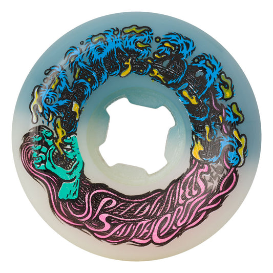 SLIME BALLS - 54mm Hairballs 50-50 White Teal 95a
