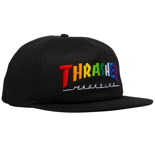 THRASHER - Rainbow Mag Snapback Black